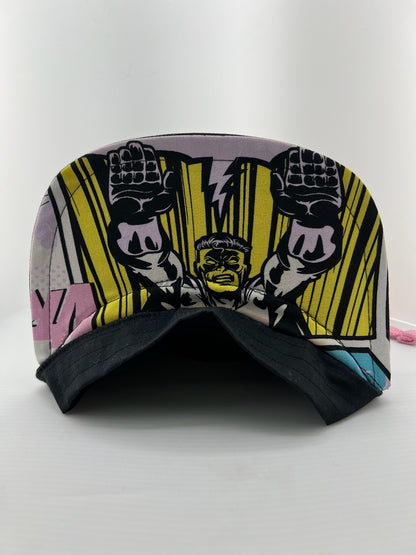 Comic / Black with Pink Lace Back 5 Panel