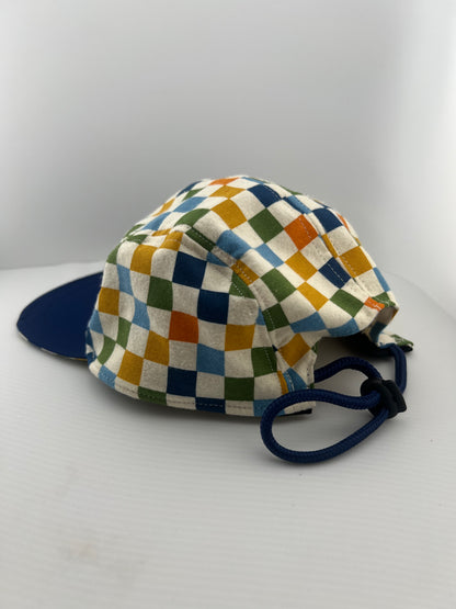 Toddler Multi Checker with Lace Back 5 Panel